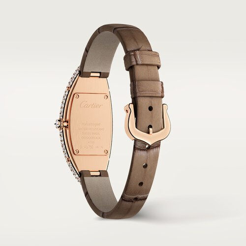 Cartier Baignoire Allongée Manual 47 x 21 mm Rose Gold and Diamond